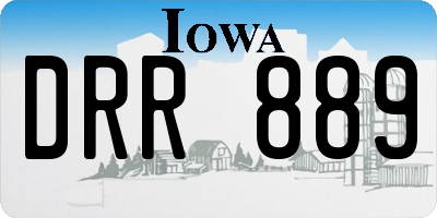 IA license plate DRR889