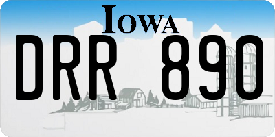 IA license plate DRR890