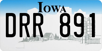 IA license plate DRR891
