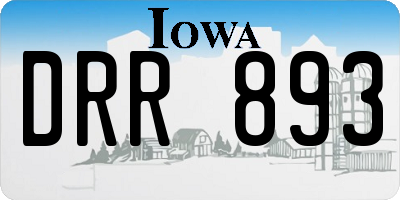IA license plate DRR893