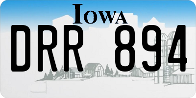 IA license plate DRR894