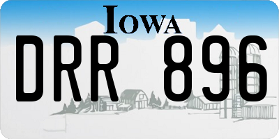 IA license plate DRR896