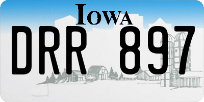 IA license plate DRR897