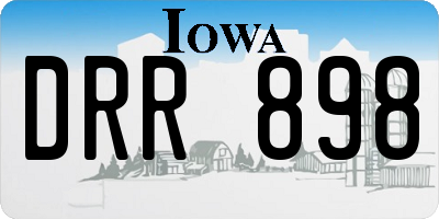 IA license plate DRR898