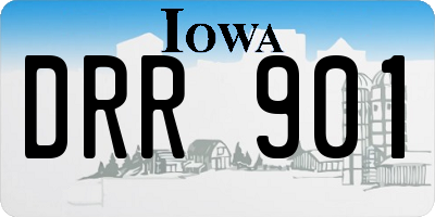 IA license plate DRR901