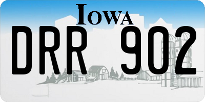 IA license plate DRR902