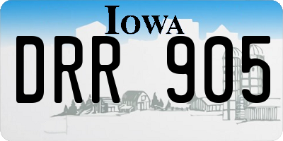 IA license plate DRR905