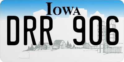 IA license plate DRR906