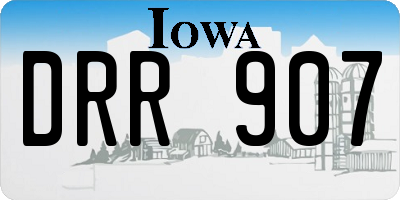 IA license plate DRR907