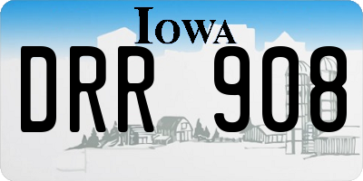 IA license plate DRR908