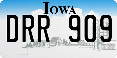 IA license plate DRR909