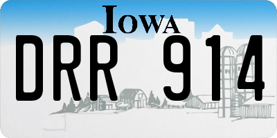 IA license plate DRR914