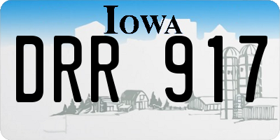 IA license plate DRR917