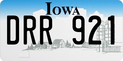 IA license plate DRR921