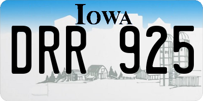 IA license plate DRR925