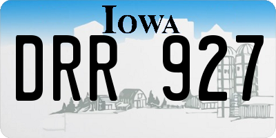 IA license plate DRR927