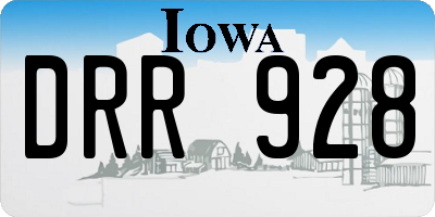 IA license plate DRR928