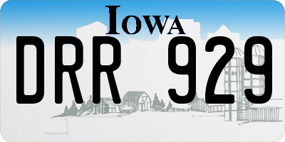 IA license plate DRR929