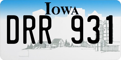 IA license plate DRR931