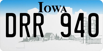 IA license plate DRR940