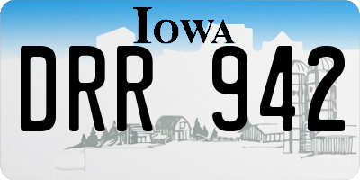 IA license plate DRR942