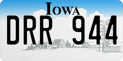 IA license plate DRR944