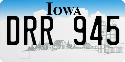IA license plate DRR945