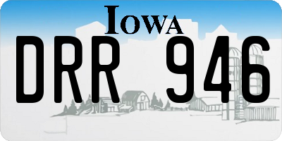 IA license plate DRR946