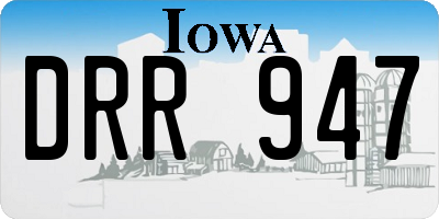 IA license plate DRR947