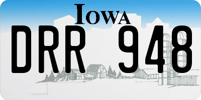 IA license plate DRR948