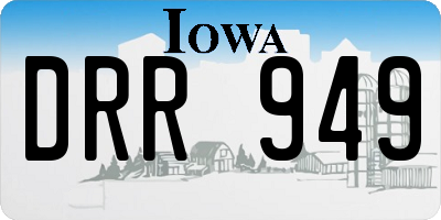 IA license plate DRR949