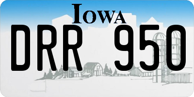 IA license plate DRR950