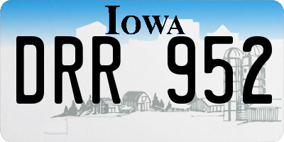 IA license plate DRR952