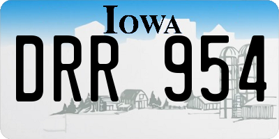 IA license plate DRR954