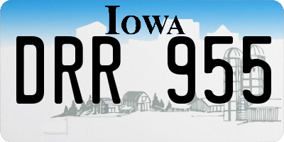 IA license plate DRR955