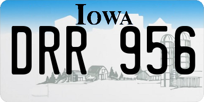 IA license plate DRR956