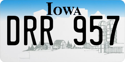 IA license plate DRR957