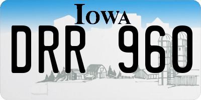 IA license plate DRR960