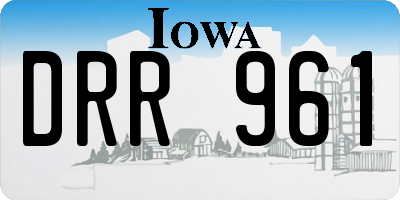 IA license plate DRR961