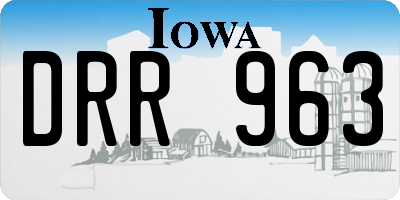 IA license plate DRR963