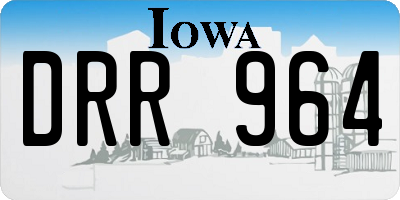 IA license plate DRR964