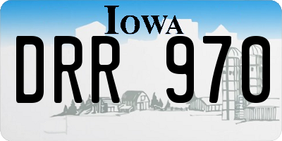 IA license plate DRR970