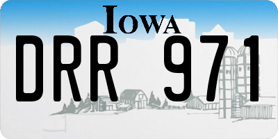 IA license plate DRR971