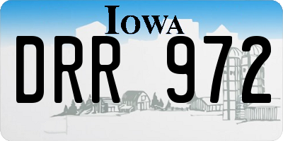 IA license plate DRR972
