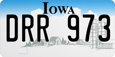 IA license plate DRR973