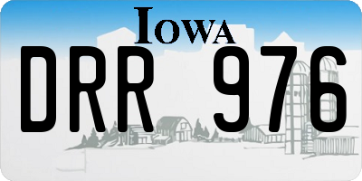 IA license plate DRR976