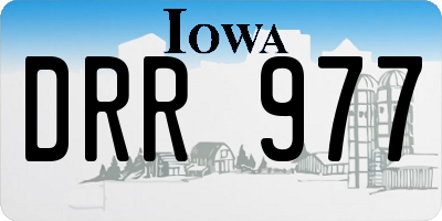 IA license plate DRR977