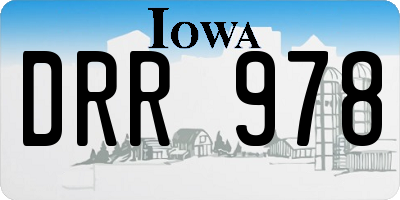 IA license plate DRR978