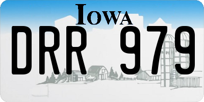 IA license plate DRR979