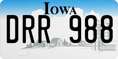 IA license plate DRR988